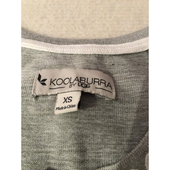Women's XS Koolaburra by UGG Henley Look LS Top, Grey - Picture 2 of 3